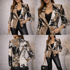 Roberto Naldi Abstract Print Fitted Jacket UK 10/12