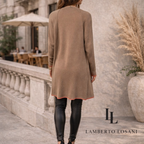Lamberto Losani Mink Coral Cashmere Silk Waterfall Cardigan UK 10/12