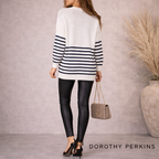 Dorothy Perkins Black Ivory Waffle Knit Cardigan UK 12