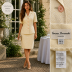 Tomasz Starzewski Vintage 1990s Lemon Skirt Suit – UK 12