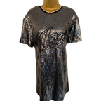 Ice Clothing Dark Grey Sequin Dress UK 10