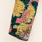 Vintage AnnaBelinda Dark Green Botanical Print Dress UK 12/14