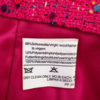 Louis Féraud Vintage Cerise Pink Tweed Pencil Skirt UK 12