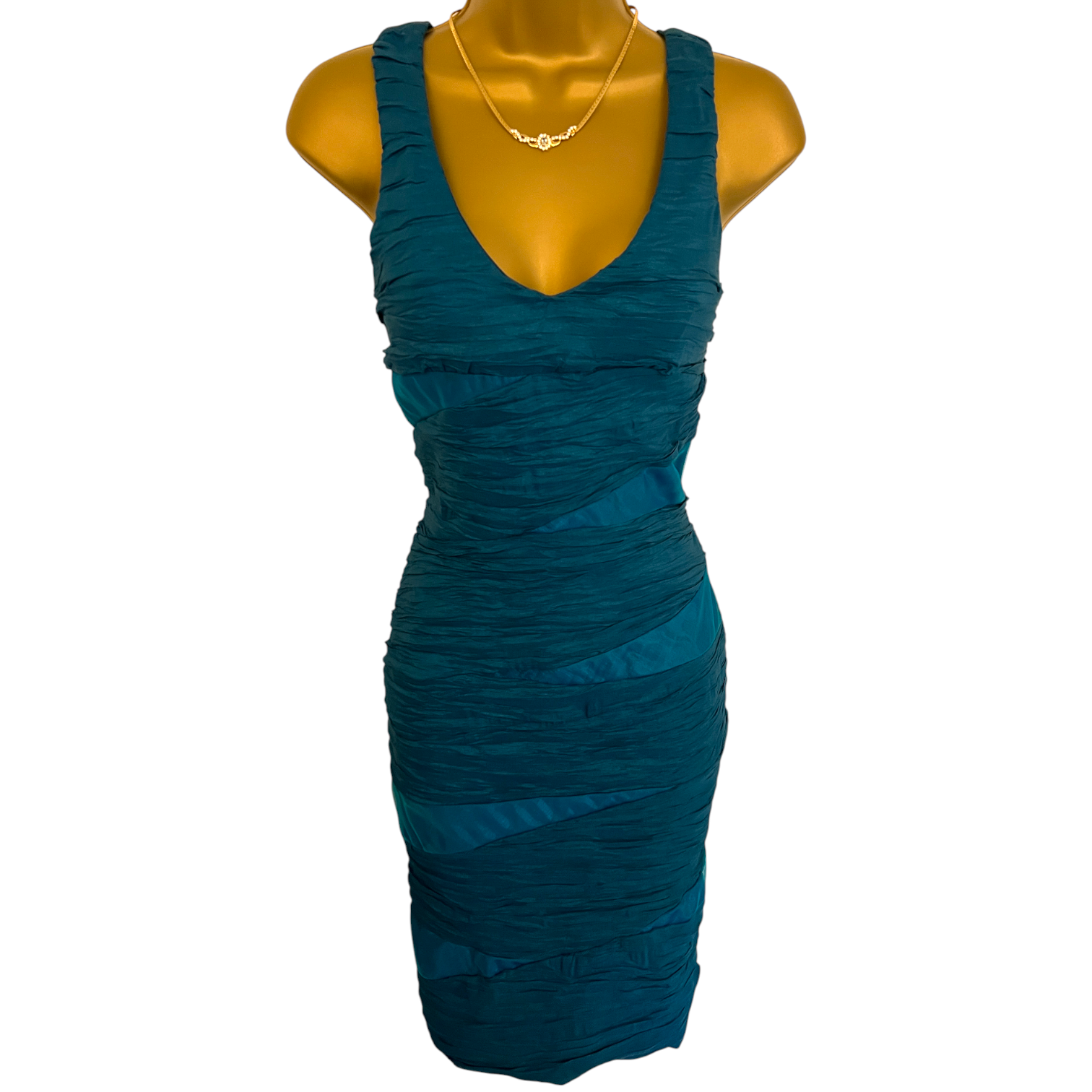 Romeo & Juliet Couture Teal Blue Dress  UK 10/12