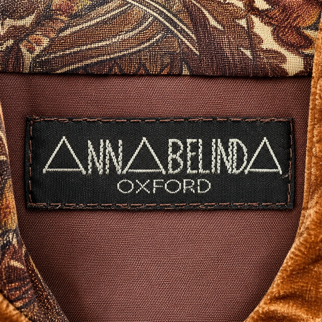 Vintage AnnaBelinda Peacock Feather & Velvet Dress – UK 10/12