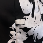 Karen Millen Black & Silver Floral Scuba Dress UK 10