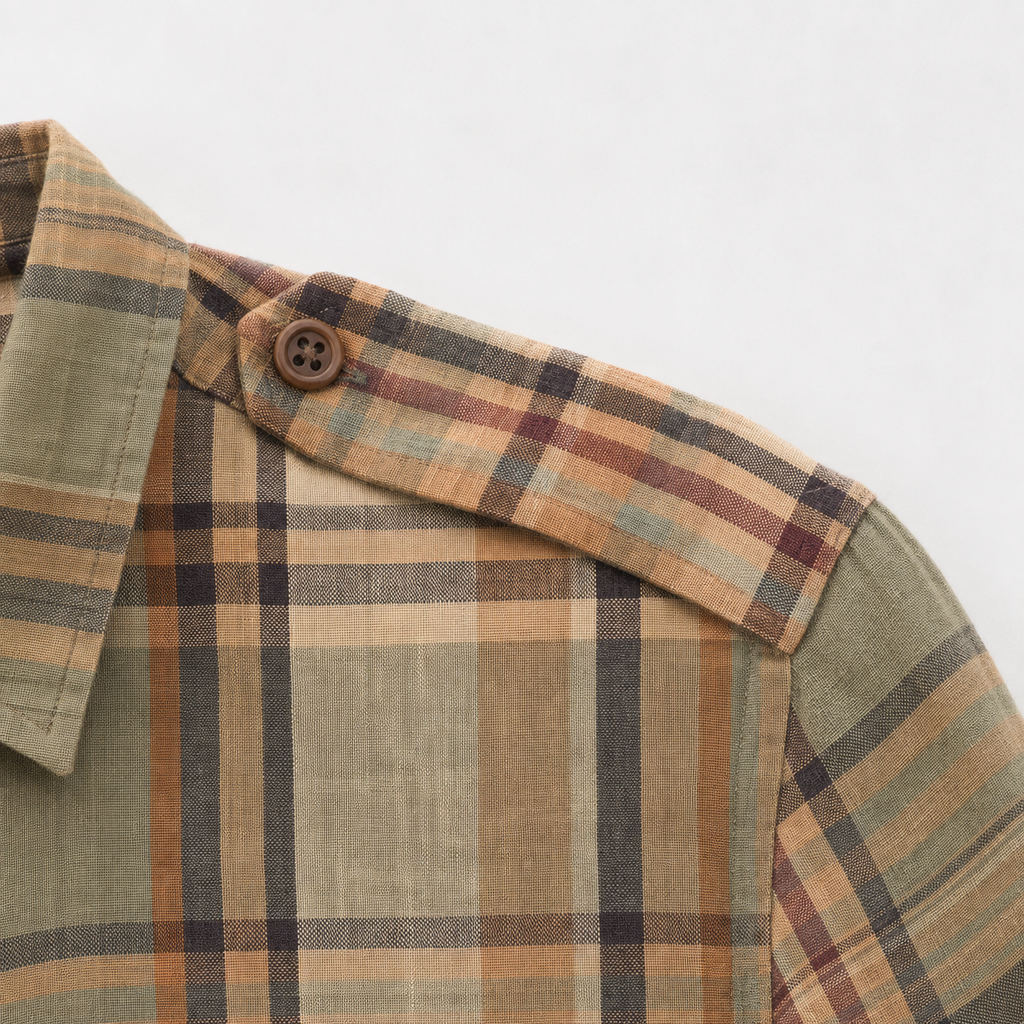 Ralph Lauren Women’s Linen Utility Shirt – Autumn Plaid