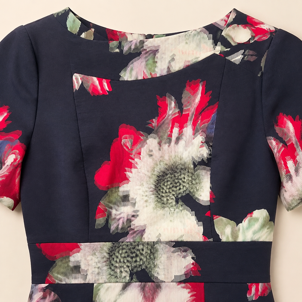French Connection Floral Cut-Out Mini Dress UK 8