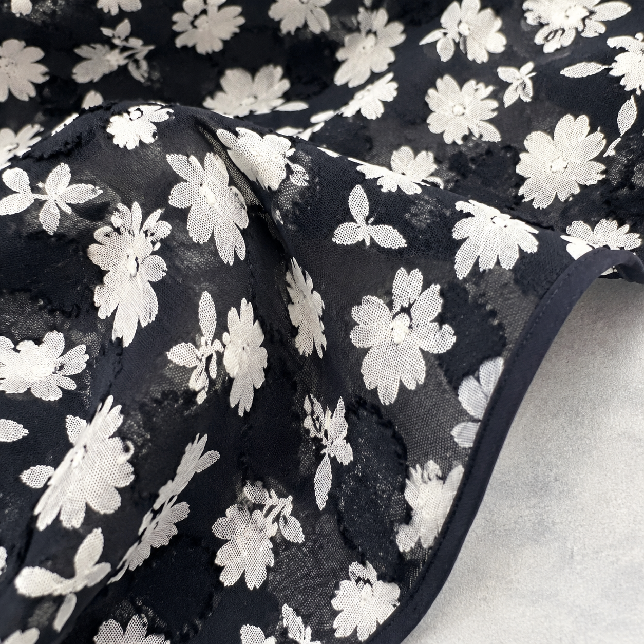 Vintage AnnaBelinda Oxford Navy & White Floral Dress UK 14/16