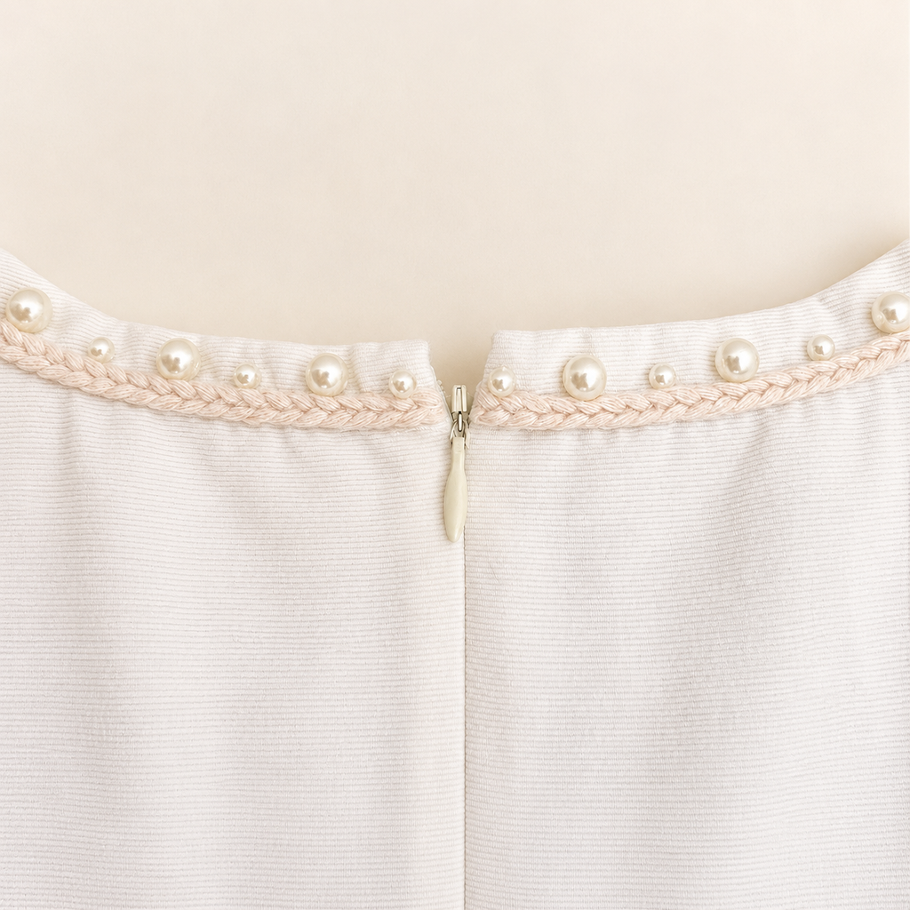 Monsoon Embellished White Cotton Shift Dress UK 8