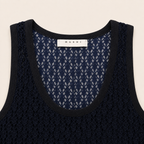 Marni Crochet & Wool-Blend A-Line Dress – Navy – Size S / UK 6