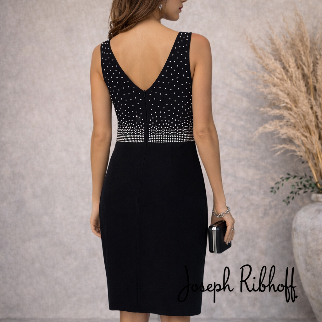 Joseph Ribkoff Navy Silver Beaded Dress Suit UK 12