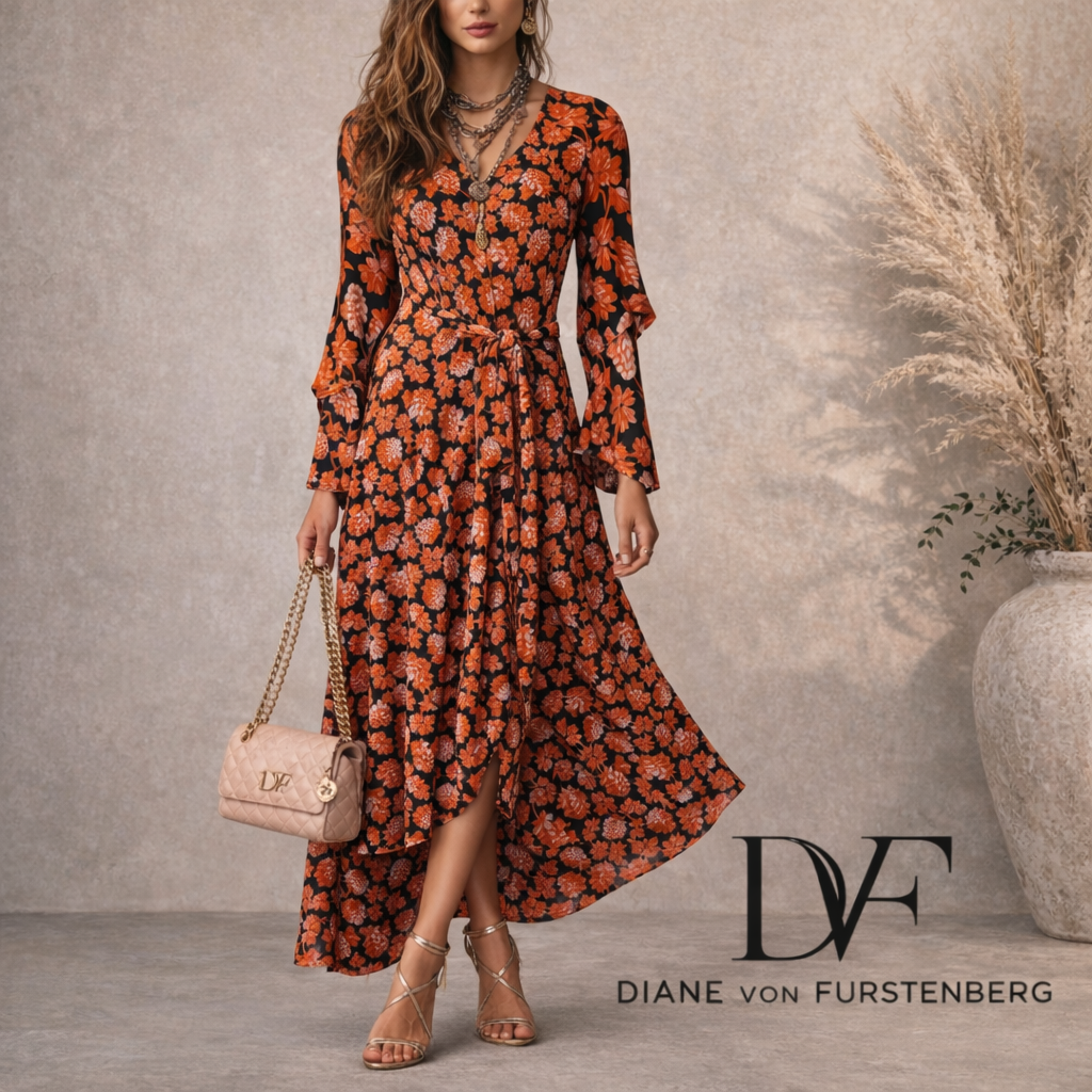 Diane Von Furstenberg Rare Vintage Silk Wrap Dress UK 8/10