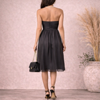 Monsoon Grey Silk Beaded Sleeveless Midi Dress UK 12/14