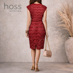 Hoss Intropia Red Beaded Sequin Dress  UK 14