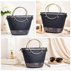 Dune Accessories Dircleo - Navy Circle Handle Tote NEW