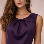 Whistles Dark Plum Wool Blend Shift Dress UK 8