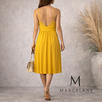 Marcelane Buttercup Yellow Babydoll Dress UK 10