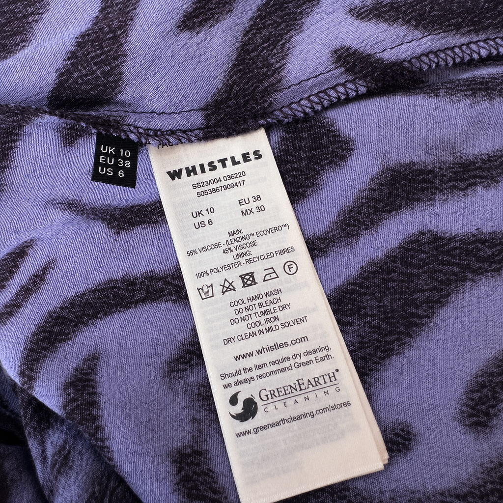 Whistles Woodland Tiger Abstract Print Dress UK 10