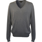 Farhi Grey Blue Silk & Cotton Jumper Size L