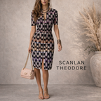 Scanlan Theodore Geometric Print Scuba Dress UK 8