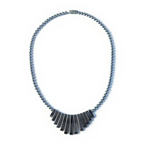 Vintage 1980's Gunmetal Grey Hematite Necklace
