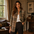 Ralph Lauren Women’s Linen Utility Shirt – Autumn Plaid