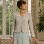 AnnaBelinda Rare Vintage Spearmint Textured Skirt Suit UK 14