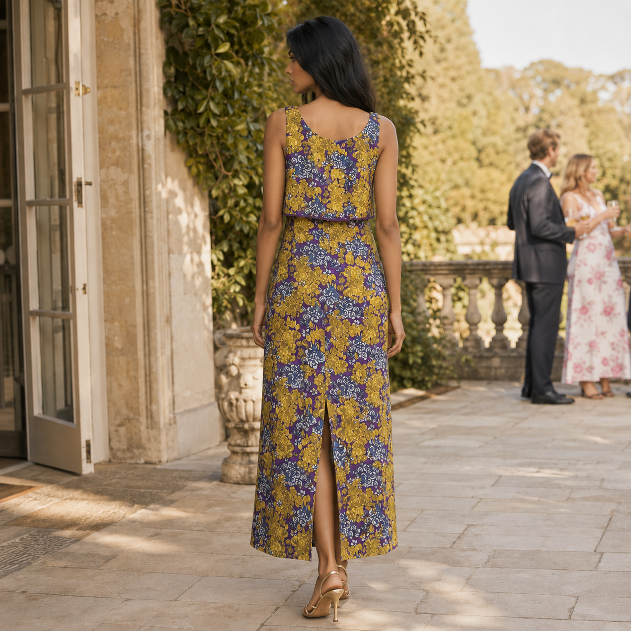 Hobbs NW3 Cotton-Silk Floral Occasion Dress – UK 14
