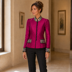 Vintage AnnaBelinda Fuchsia Raw Silk Jacket – UK 12