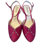 Benjamin Adams Pink Silk Diamante Occasion Shoes UK 5