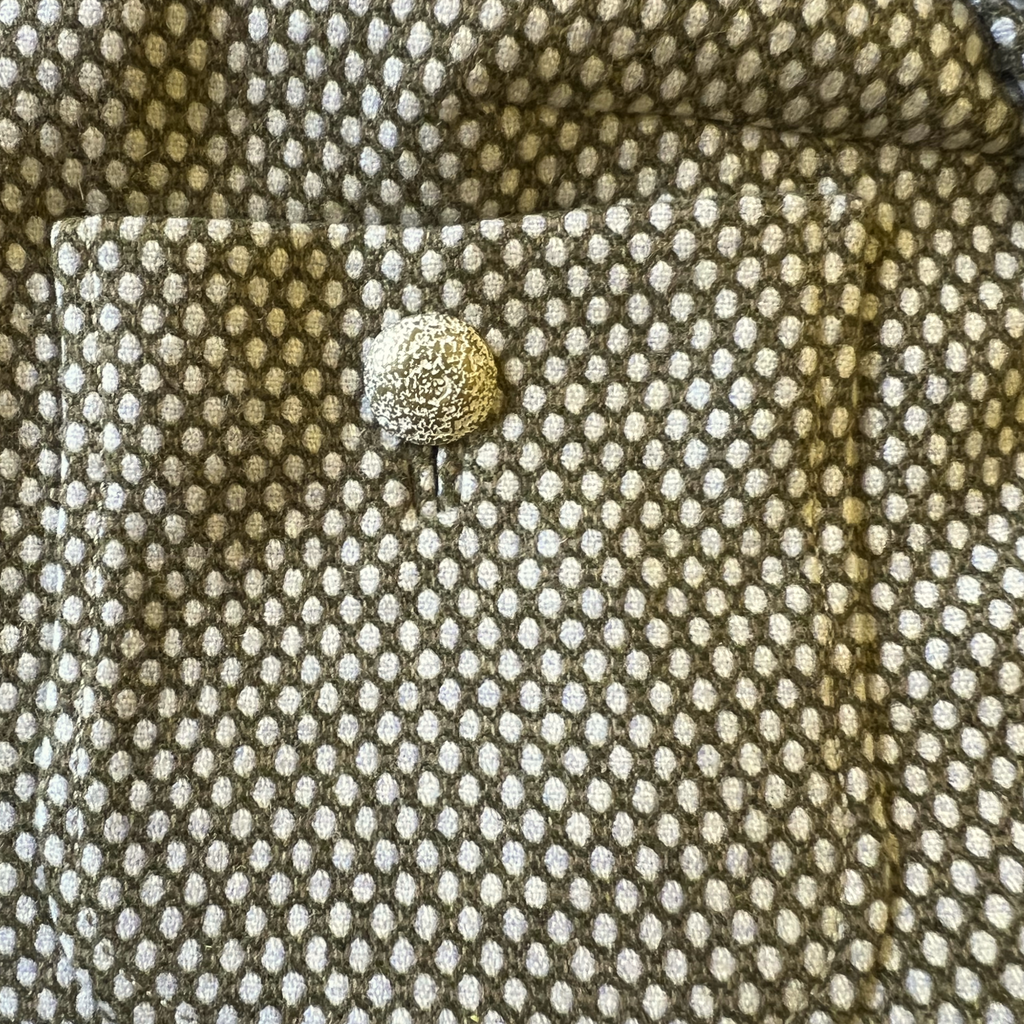 Stewart Parvin Rare Vintage Olive Green & Cream Dress Suit UK 10