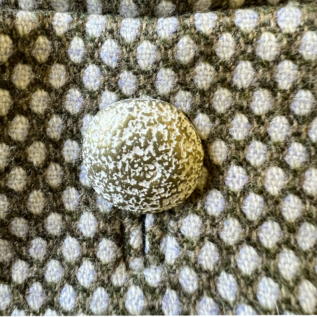 Stewart Parvin Rare Vintage Olive Green & Cream Dress Suit UK 10