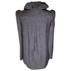 French Connection Grey Frill Collar Wool Military Style Jacket UK 8