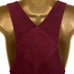 Brave Soul Cotton Burgundy Cord Mini Pinafore Dress UK 8