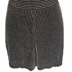 Miss Selfridge Black Silver Glitter Stripe Playsuit UK 8