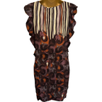 Whistles Silk Tunic Frill Front Sleeveless Dress UK 8