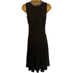 Marciano Guess Black Backless Pleated Dress UK 8