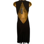 Marciano Guess Black Backless Pleated Dress UK 8