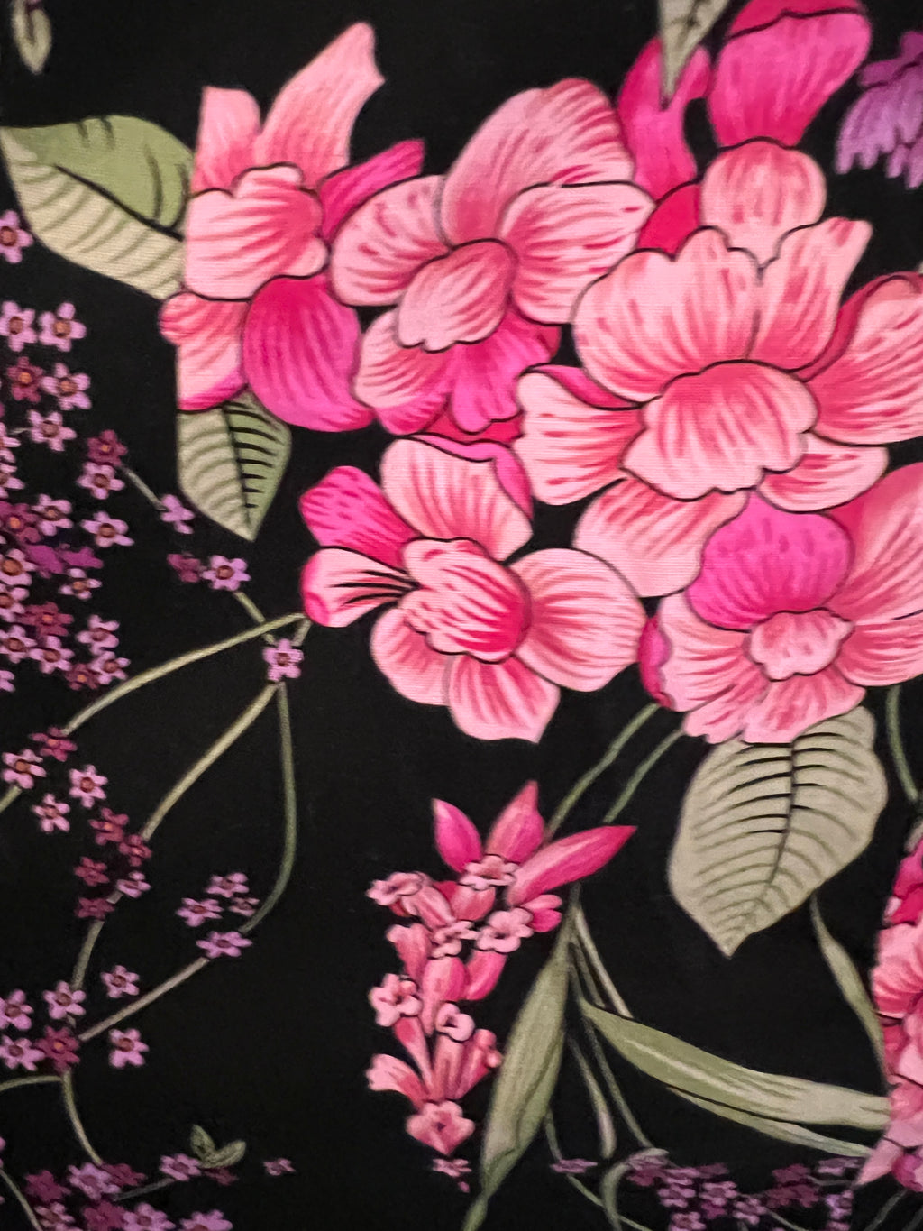 Monsoon Black & Pink Floral Cotton Halter Neck Dress UK 8