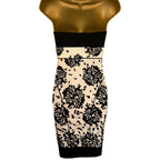 Kate Cooper Black White Scallop Satin Dress UK 8