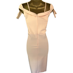 River Island Peach Bardot Off The Shoulder Dress UK 12