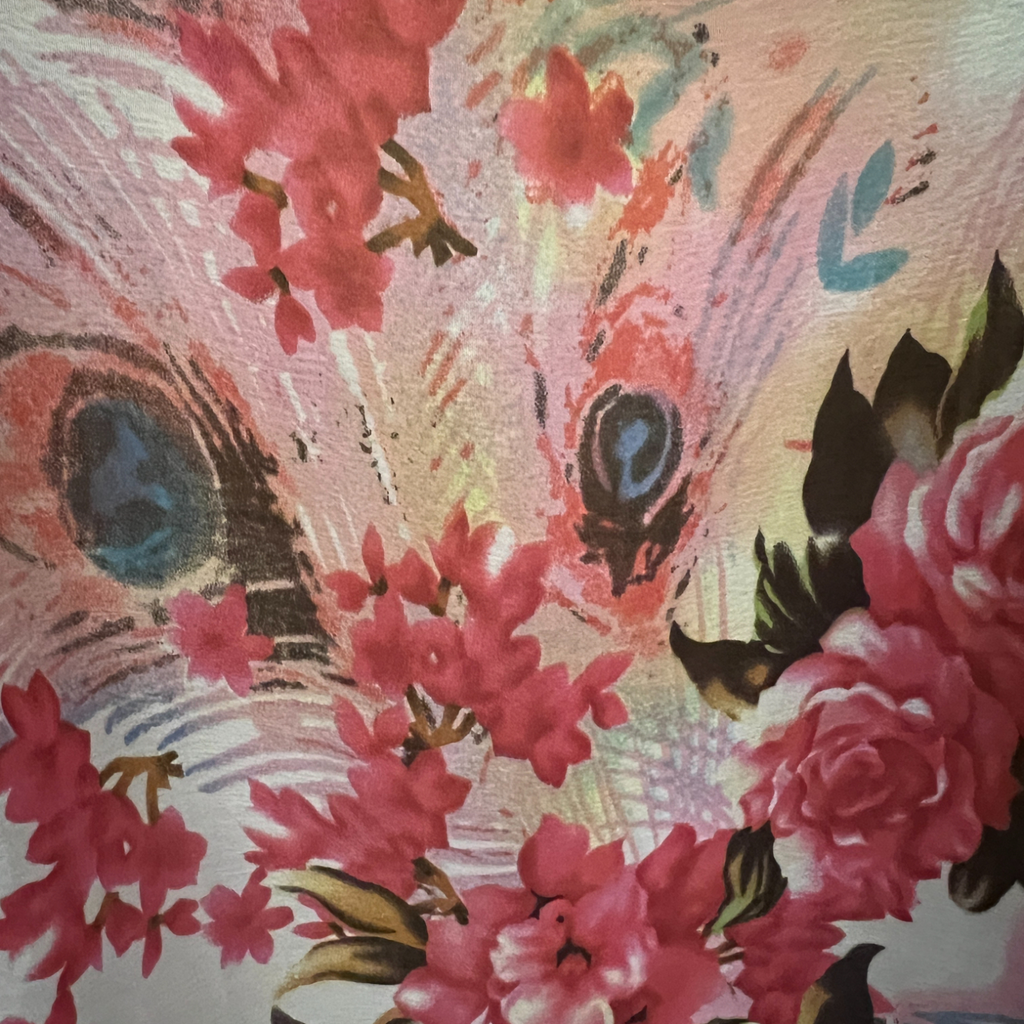Zuppe Pink Cream Floral Floaty Sleeveless Chiffon Top UK 10
