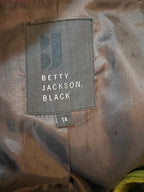 Betty Jackson Lime Green Wool Swing Jacket UK 14