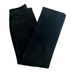 Brandon Thomas Women's Black Suede Straight Leg Trousers US 8 UK 12