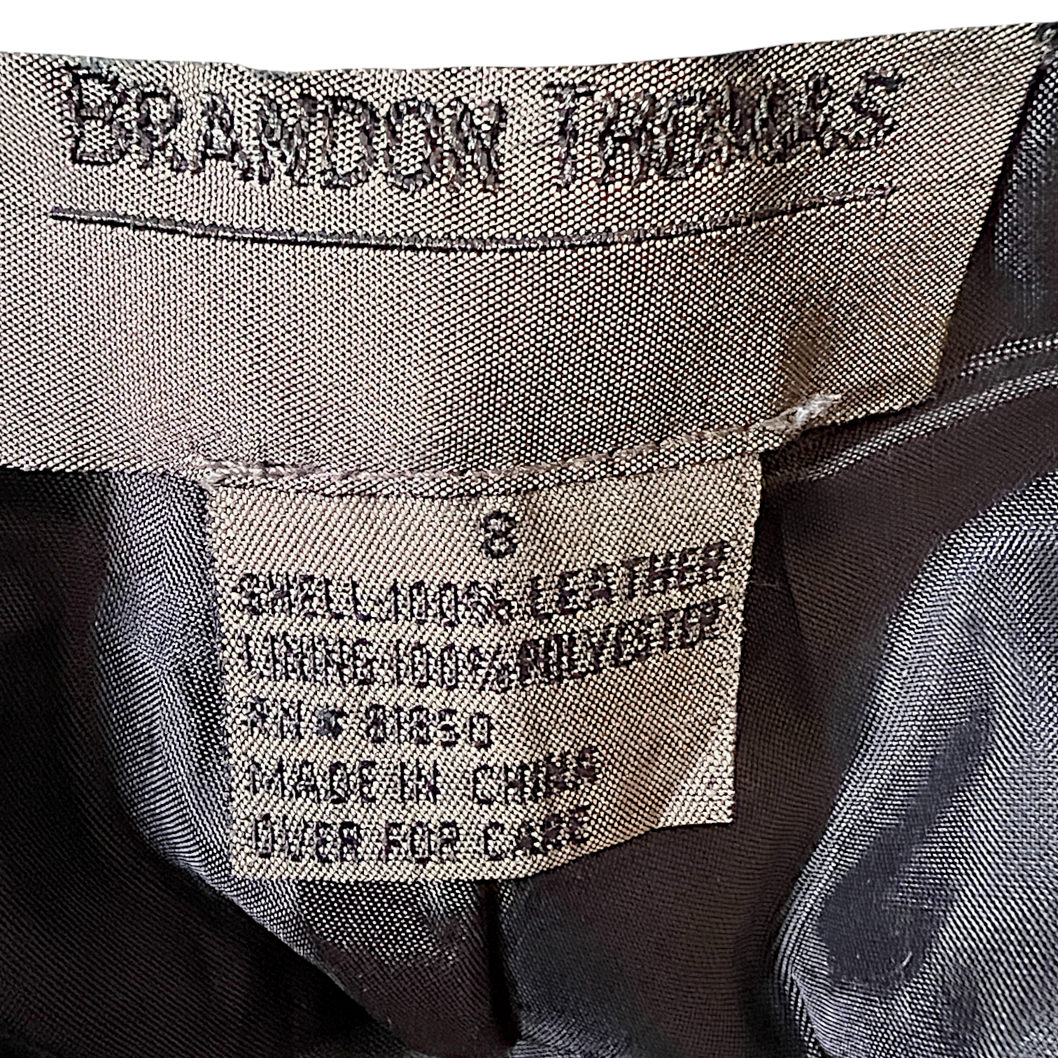 Brandon Thomas Women's Black Suede Straight Leg Trousers US 8 UK 12