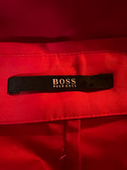 Boss Hugo Boss Red 100% Cotton Long Sleeve Shirt UK 8