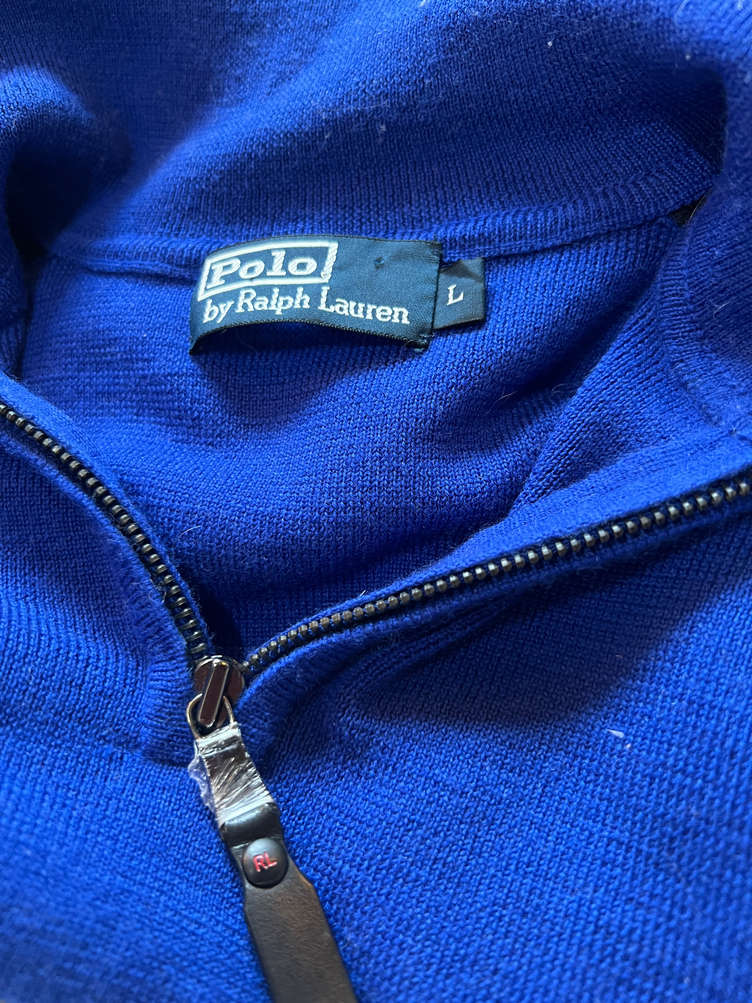 Polo Ralph Lauren Blue Wool Jumper Size L