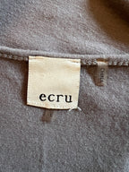 Ecru Taupe Suedette Top UK 14 | Sleeveless V-Neck Tunic