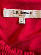 LK Bennett Red Sleeveless Midi Dress UK 14